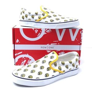 Row One MLB Berkeley Grizzlies Bear White Yellow Canvas Skip On Tennis Shoes NEW